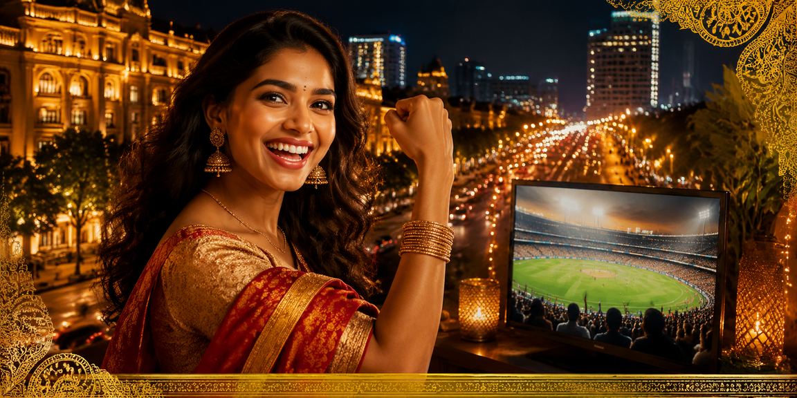 Indian cricket bat and ball symbolizing trust and entertainment